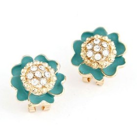 Floral Sparkly Stud Earrings